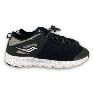 Saucony S Fusion Athletic Sneakers SK260955 Low Top Slip On Black Youth 2.5M